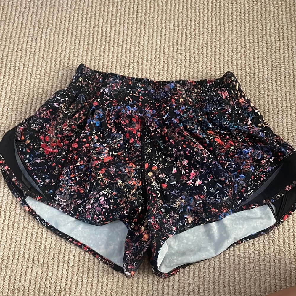 Floral multicolored lululemon shorts